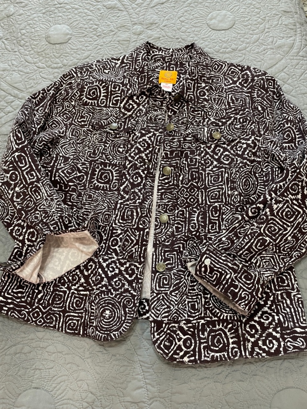 Ruby Rd. Printed cotton jacket 10P